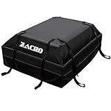Sac De Toit De Voiture, Coffre De Toit Voiture Souple Zacro Etanche Noir Anti Pluie Valise De Toit pour Voyager Facile à Installer Les Porte-Bagages Doux Sur Le Toit Fonctionne 112x86x43cm
